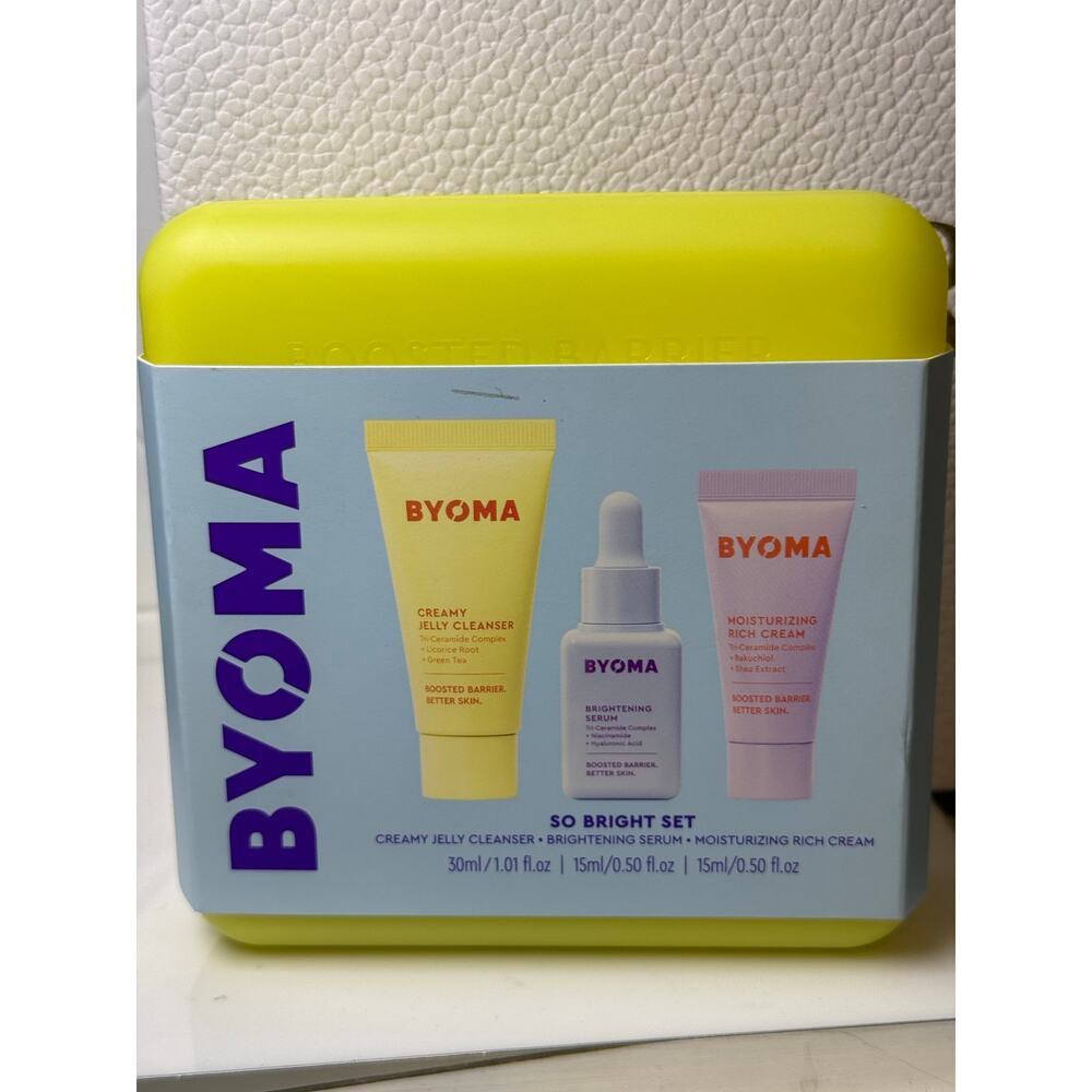 BYOMA So Bright Set-Creamy Jelly Cleanser, Face Serum, & Face Moisturizer - NEW
